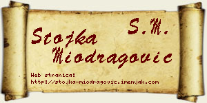 Stojka Miodragović vizit kartica